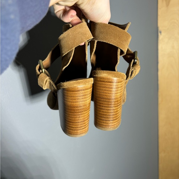 Paige Mimi Suede Block Heel Sandals Womens Size 6 - Picture 4 of 6